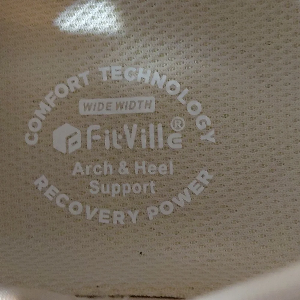 FitVille FlexiWalk Mary Jane Recovery Sneakers Wide Comfort Sandal Size 8 EW
